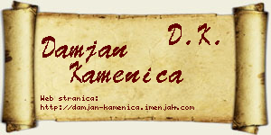 Damjan Kamenica vizit kartica